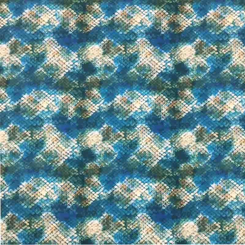 Kód: 37781  Kék kígyó mintás anyag - BLUE